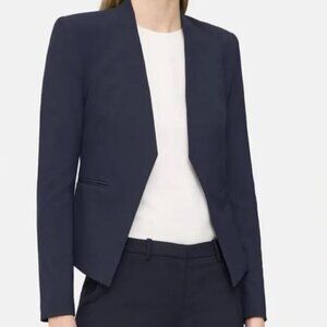 Theory Lanai tuck stripe navy blazer Size 6 Q57